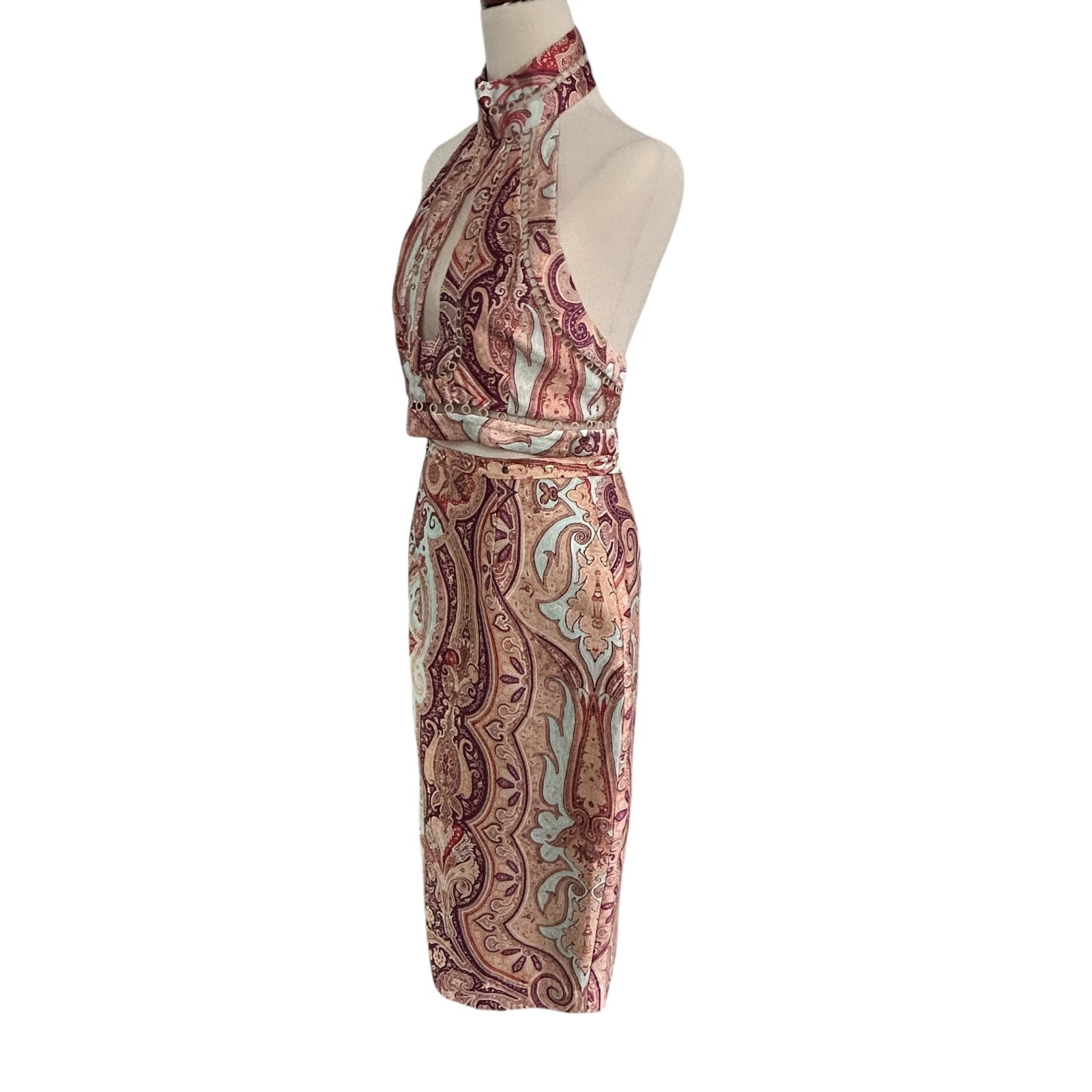 Zimmermann Silk Paisley Set Size 1 AU 10 US 6 Halter Top + Midi Skirt Boho EUC