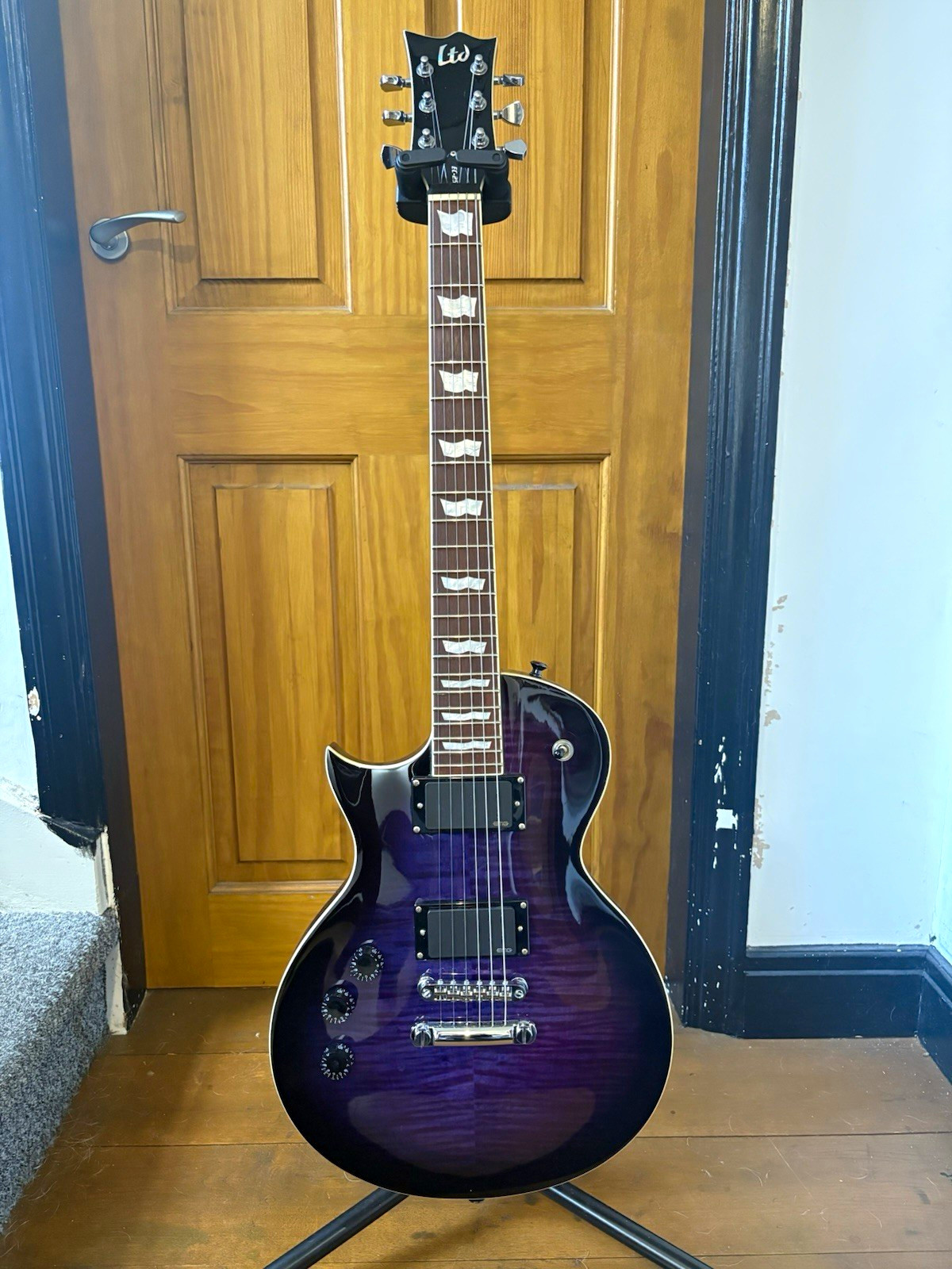 ESP LTD EC-256 Left-Handed – Purple – Upgraded EMGs & TonePros Hardware
