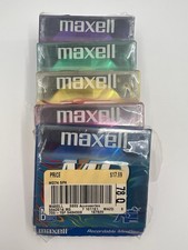 NEW MAXELL MD Recordable MiniDisc 74 Lot Of 5 SEALED Pink Green Purple Yellow