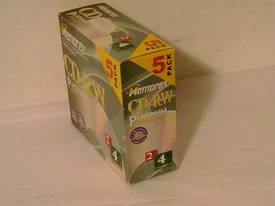 Memorex CD-RW Platinum 650MB 74 Min 4X Rewrite-Speed  5-Pk Compact Discs  Sealed - Image 2 of 4