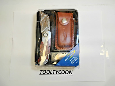 Blue Point Tools NEW Utility Knife LOCKBACK Style w/Brown Case LBUK1