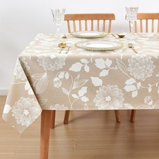 LOHASCASA Heavy Duty Vinyl Oilcloth Tablecloth PVC Waterproof Plastic Wipeable