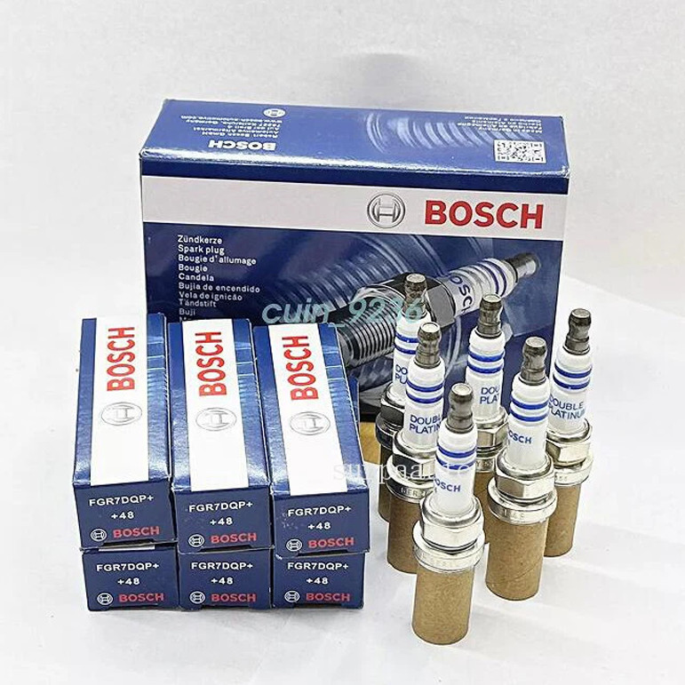 6X Spark Plugs Bosch FGR7DQP Platinum4 4417 For BMW E39 E46 E83 E36 12120037607