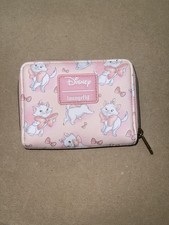 Cartera Loungefly Disney The Aristocats Marie Floral Cremallera Alrededor Usada