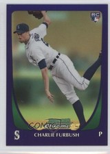 2011 Bowman Draft Chrome Retail Purple Refractor Charlie Furbush #37 1c7