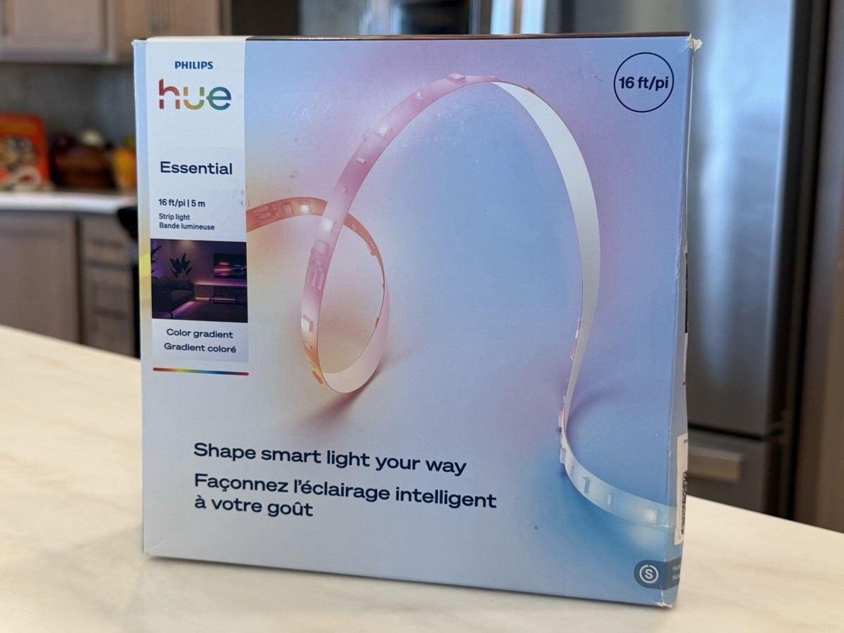 Philips - Hue Essential Lightstrip 5m (16ft) - Vibrant Color and