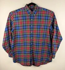 Ralph Lauren Performance Flannel XLT TGL Red Blue Green Red Polo Horse