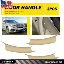 3PCS Interior Door Pull Handle Cover Trim Beige For BMW X5 F15 X6 F16 2014-2018