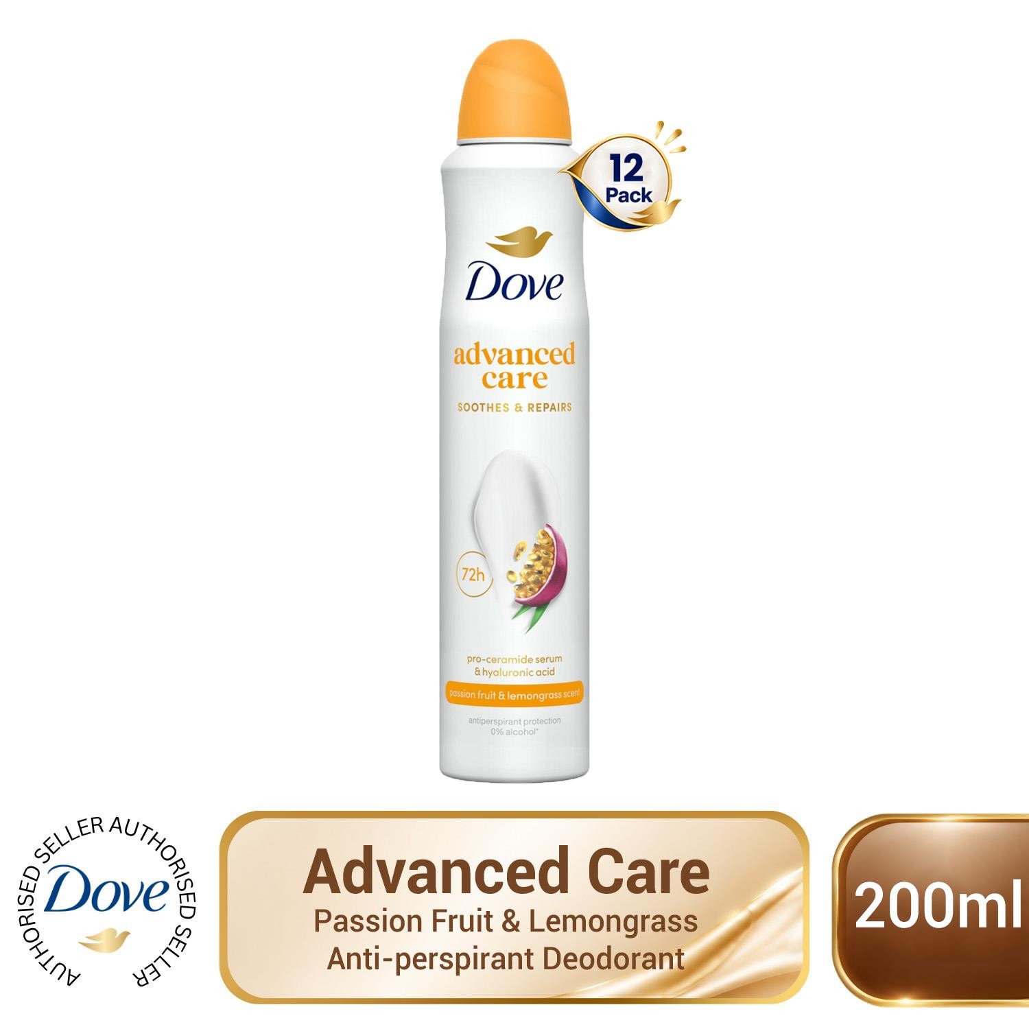 Dove Anti-perspirant Deodorant Go Fresh Passion Fruit & Lemongrass 3x200ml - Image 4