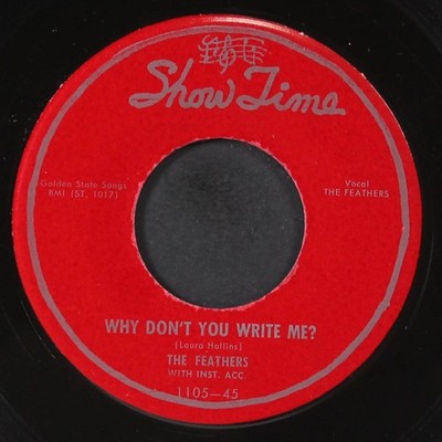 FEATHERS SHOWTIME 7'' Single 45 RPM Schallplatte VG+ Vocal Groups