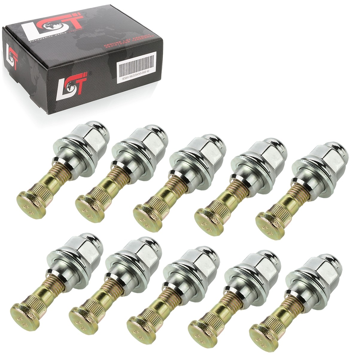 10X RÄNDELBOLZEN With RADMUTTER - M12X1.5 X 48Mm For MITSUBISHI MODELS *NEW*