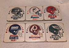 Greenbrier NFL Coaster Set Of 12 Redskins Eagles Giants Cowboys 49ers Bears