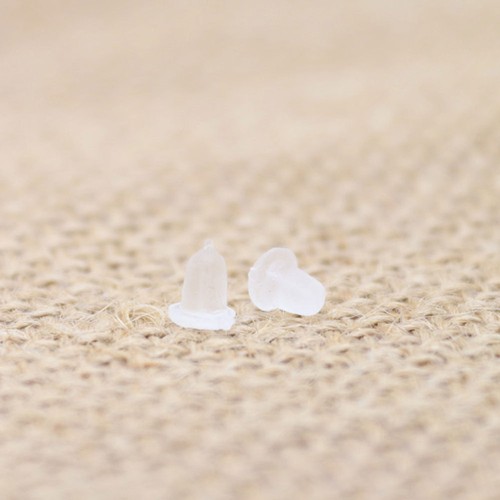 50 Pcs Earplug Accessories Back of Silicone Earrings Copper Stud - Picture 4 of 11