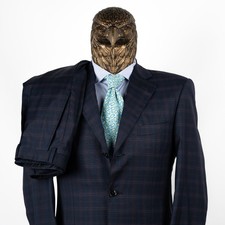 NWT 2750 Pal Zileri GUABELLO Wool Super 130'S CHECK Suit Midnight 40US/50IT