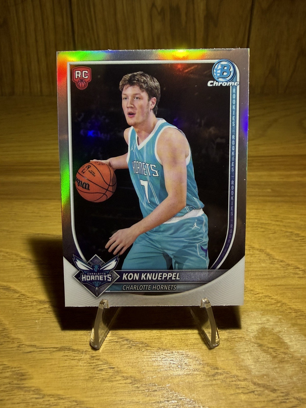 Topps 2025-26 Bowman Chrome Rookie Refractor Kon Knueppel Rookie BRR-4 Hornets