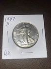 1947 D Walking Liberty Half AU. $35
