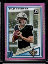 2025 Panini Donruss Tyler Shough Optic Rated Rookie Preview Pink RC #304 Saints