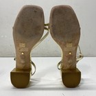 Stuart Weitzman Gold Solid Block Heel Sandals Women Size 10.5B — photo 7
