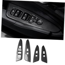 Window Switch Bezel, Door Window Switch Panel Cover Door Carbon Fiber Pattern