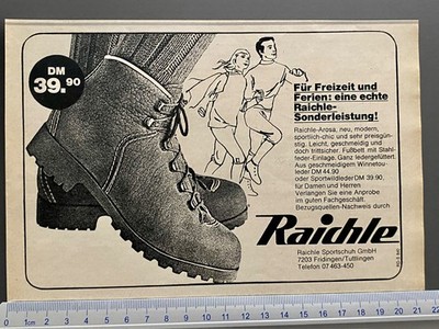 Raichle Sportschuhe Fridingen Tuttlingen 1969 Vintage Ad Werbung Reklame