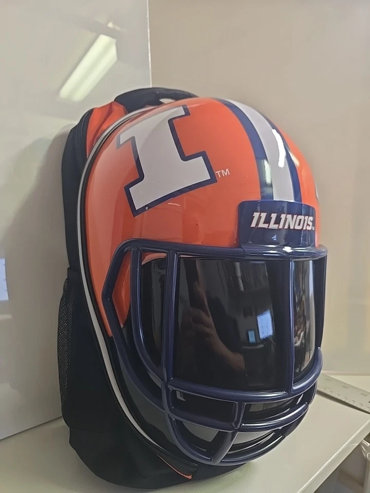 Illinois Fighting Illini Mochila Diseño Casco | NCAA Star Sports | NUEVO Foto 2 de 4