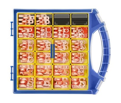 haisstronica 220PCS Battery Cable Ends Kit,110PCS AWG 8 6 4 2 1 Heavy Duty Co...