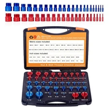 44pcs Nut and Bolt Thread Checker, Thread Checker Standard and Metric, Nut an...