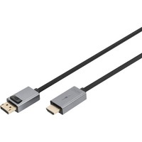 Digitus Adapterkabel Displayport > Hdmi, Uhd 4K, Kabel, Schwarz