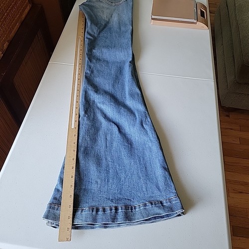 Shyanne Embroidered Mid Rise Flare Jeans 27 Light Wash Stretch Denim Boho Hippie - Picture 12 of 15