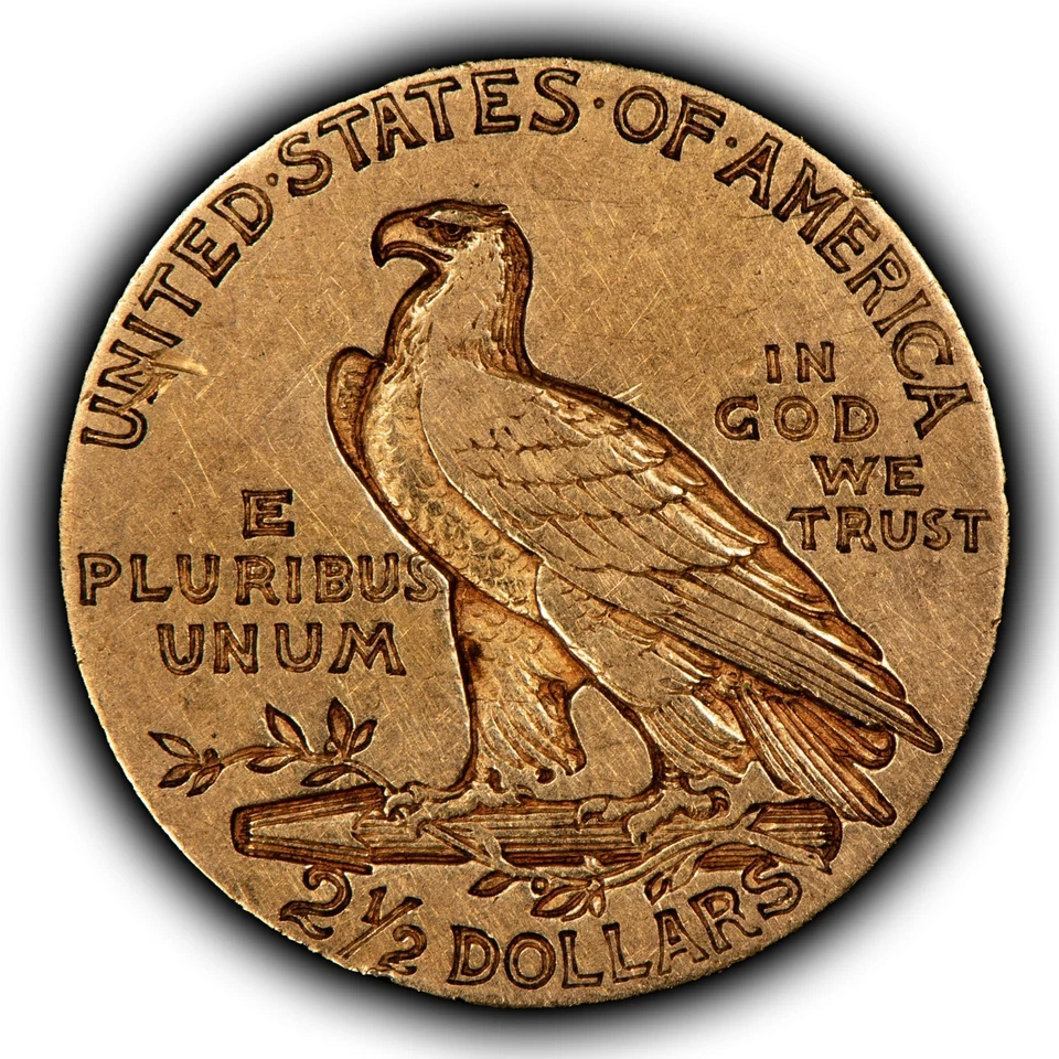 1909 G$2.50 Indian Head Gold Quarter Eagle - Authentic US Coin - SKU-G5794 - Image 2 of 4