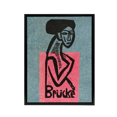 Die Brucke Artist Group Exhibition Kirchner Black Framed Canvas Wall Art Print