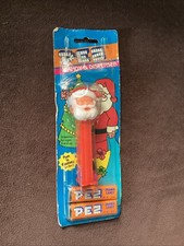Vintage Unopened Pez Dispenser: Santa Claus (Plain Place) and Two Candy Packs VG