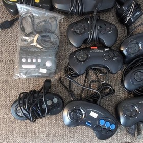 SEGA Genesis Console Lot of 2 w/ Controllers, 32x Games, power cords,tested