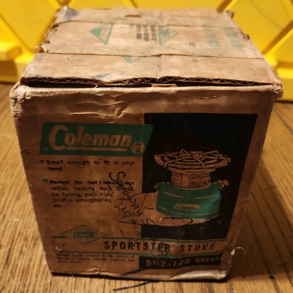 Vintage Coleman Sportster Camping Stove 502-700 One Burner Green