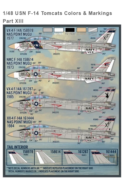 Furball 1/48 decals USN F-14 Tomcats Colors & Markings Part XIII - FDS48-032 - Image 4 of 4