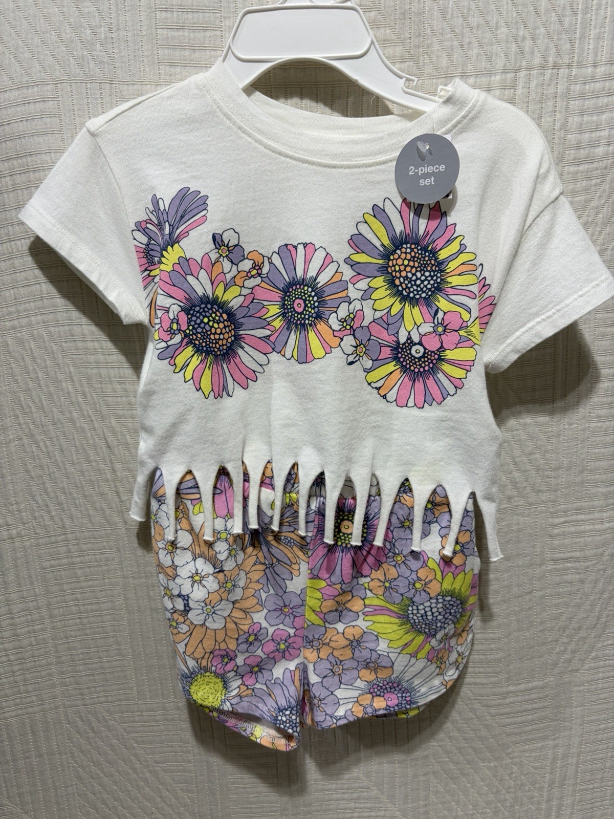 Bebé Gap Bebé Niñas 2 Piezas 6-12 Meses Floral Conjunto Corto Nuevo