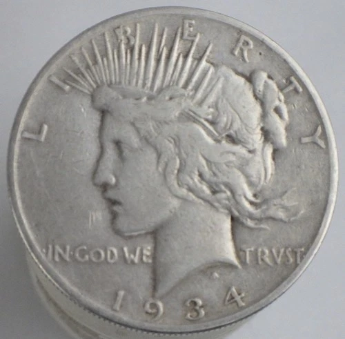 1934-S Peace US Silver Dollar - Good Luster – 90% Silver
