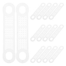 100pcs Hanger Grips: Non-Skid Shoulder Pads For Clothes - 2cm Wide Transparent