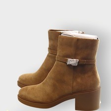 Anne Klein Fenix Ankle Boot Dark Natural - Size 11 