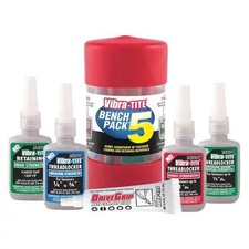 Vibra-Tite 27005 Bench Pack 5, Threadlockers 3 , Retaining Compound, Anti