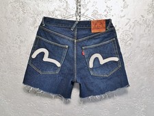Evisu Mens Denim Jeans Shorts Blue Cotton Size 30