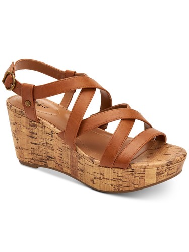 STYLE & COMPANY Womens Brown 1/2" Platform CorkIonna Almond Sandal 9.5 M