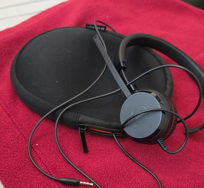 Jabra Evolve 30 II Single-Ear Wired 3.5mm Boom Mic Headset 6ft Cable