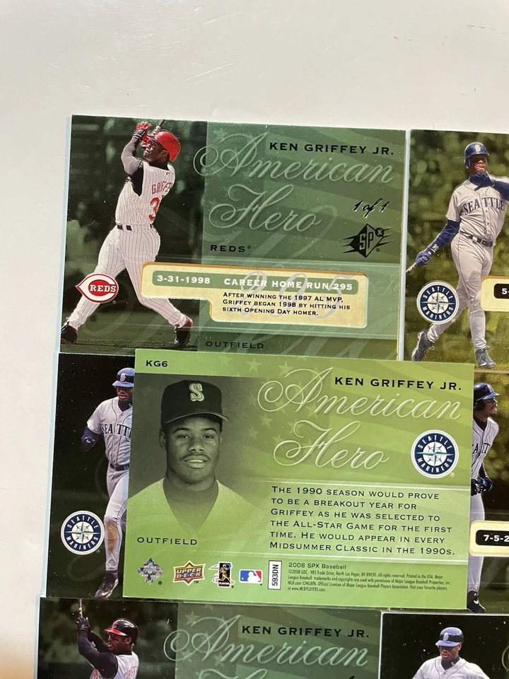 Griffey Jr 2008 UD (10) SPX American Heros 1/1. Everything Must Go! Let’s Deal! - Image 4 of 4