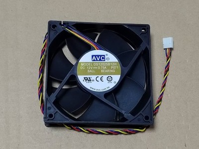 AVC 120mm x 25mm High Airflow PWM Fan 104 CFM 4 Pin DS12025B12H 0.75A 12V #xh