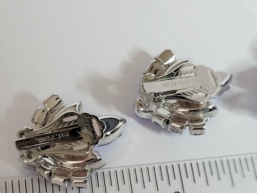 Set spille e orecchini Juliana per Sarah Coventry blu laguna strass vintage - Foto 6 di 7