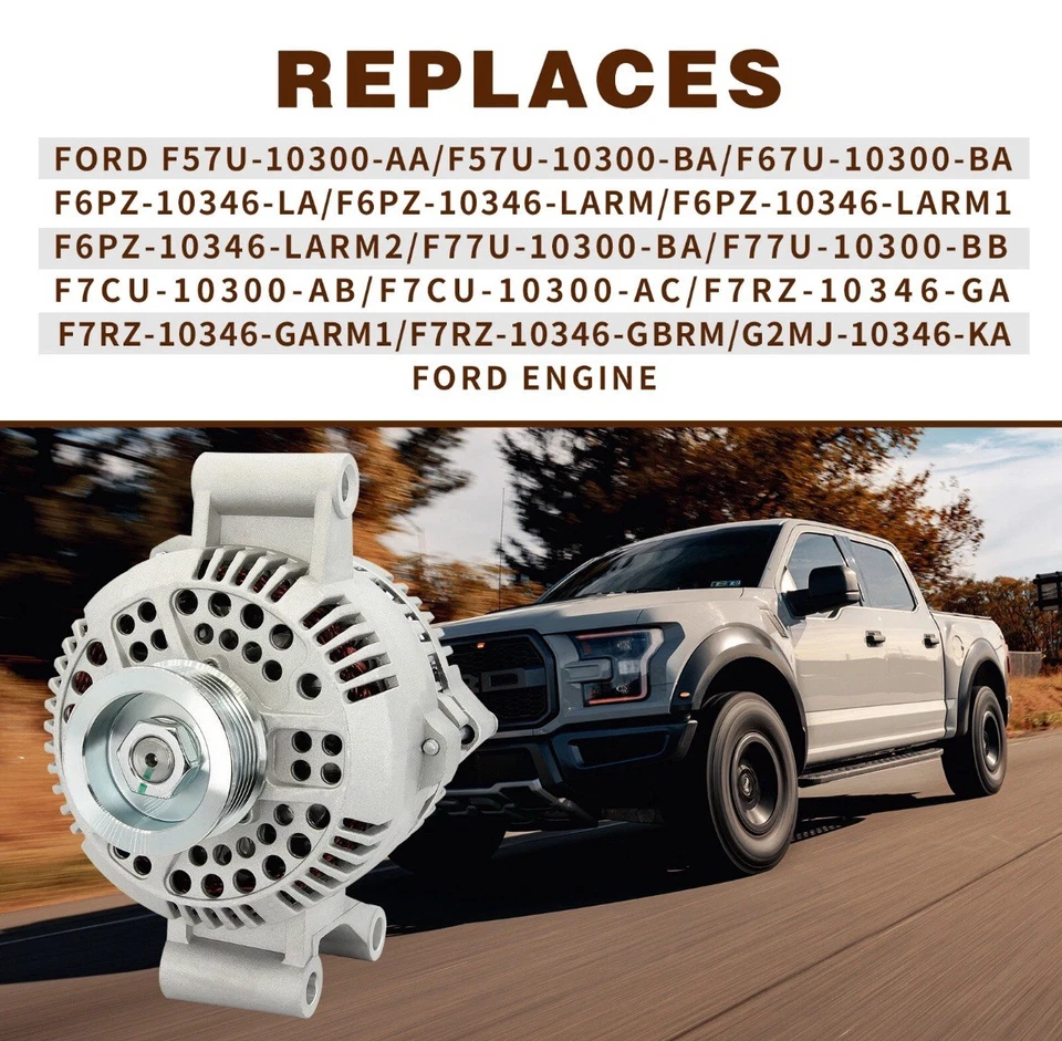 Alternador para Ford Ranger F150 E-150 250 350 Explorer 1996-2005 2.5 3.0 4.0 4.2 Foto 4 de 4