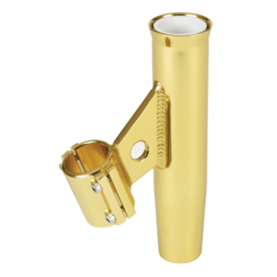 Lee's Clamp-On Rod Holder Gold Aluminum Vertical Mount Fits 1.900'' O.D. Pipe