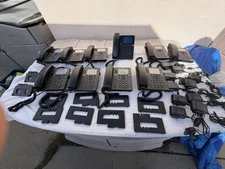 LOT-10 POLYCOM VVX 350  VVX250 VOIP 6-LINE BUSINESS IP PHONE  w/AC Adapters