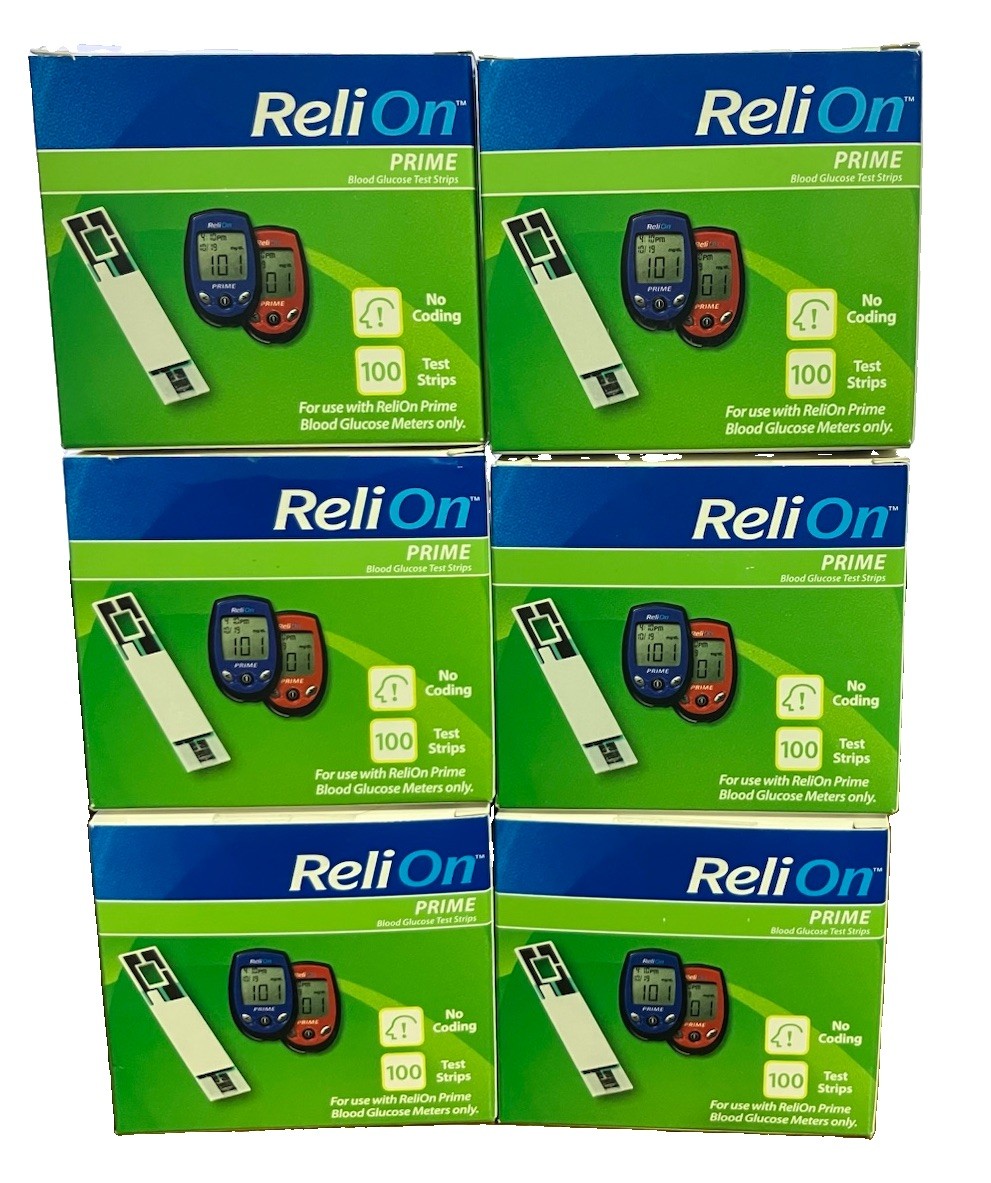 600 Relion Prime Test Strips~Fresh Dated~7/27+~$66~$11/Per 100)~Free Ship